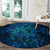 New Zealand Dream Catcher Round Carpet Maori Koru Pattern Blue Version
