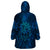 New Zealand Dream Catcher Wearable Blanket Hoodie Maori Koru Pattern Blue Version