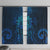 New Zealand Dream Catcher Window Curtain Maori Koru Pattern Blue Version