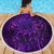 New Zealand Dream Catcher Beach Blanket Maori Koru Pattern Purple Version