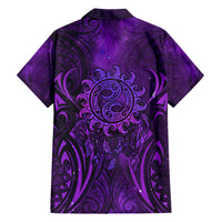 New Zealand Dream Catcher Hawaiian Shirt Maori Koru Pattern Purple Version