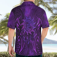New Zealand Dream Catcher Hawaiian Shirt Maori Koru Pattern Purple Version