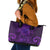 New Zealand Dream Catcher Leather Tote Bag Maori Koru Pattern Purple Version