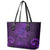 New Zealand Dream Catcher Leather Tote Bag Maori Koru Pattern Purple Version