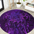 New Zealand Dream Catcher Round Carpet Maori Koru Pattern Purple Version