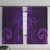 New Zealand Dream Catcher Window Curtain Maori Koru Pattern Purple Version