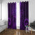 New Zealand Dream Catcher Window Curtain Maori Koru Pattern Purple Version
