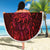 New Zealand Dream Catcher Beach Blanket Maori Koru Pattern Red Version