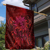 New Zealand Dream Catcher Garden Flag Maori Koru Pattern Red Version