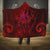 New Zealand Dream Catcher Hooded Blanket Maori Koru Pattern Red Version