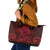 New Zealand Dream Catcher Leather Tote Bag Maori Koru Pattern Red Version