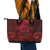 New Zealand Dream Catcher Leather Tote Bag Maori Koru Pattern Red Version