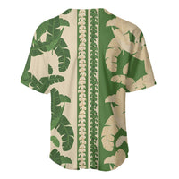 Hawaii Pua Kenikeni Lei Baseball Jersey With Lau Maia Green LT05 - Polynesian Pride