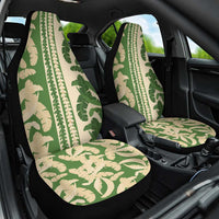 Hawaii Pua Kenikeni Lei Car Seat Cover With Lau Maia Green LT05 One Size Green - Polynesian Pride