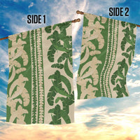 Hawaii Pua Kenikeni Lei Garden Flag With Lau Maia Green LT05 - Polynesian Pride