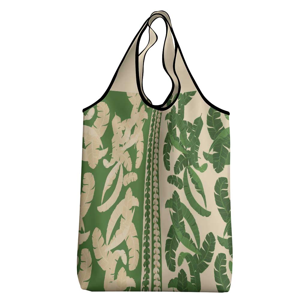 Hawaii Pua Kenikeni Lei Grocery Bag With Lau Maia Green LT05 - Polynesian Pride