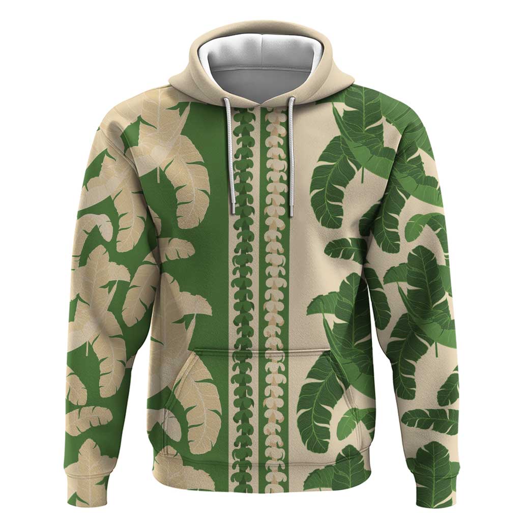 Hawaii Pua Kenikeni Lei Hoodie With Lau Maia Green