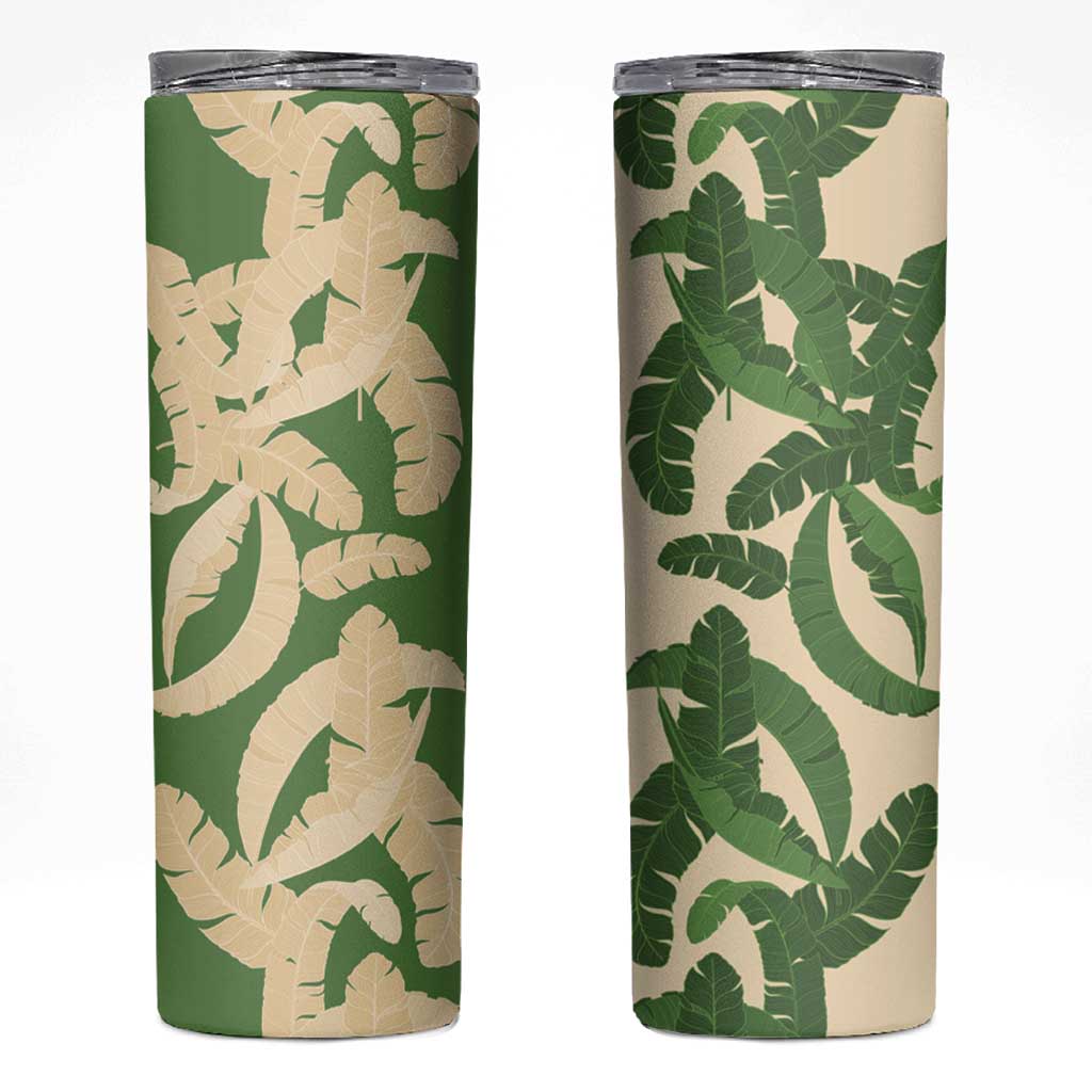 Hawaii Pua Kenikeni Lei Skinny Tumbler With Lau Maia Green