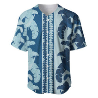 Hawaii Pua Kenikeni Lei Baseball Jersey With Lau Maia Royal Blue LT05 Blue - Polynesian Pride