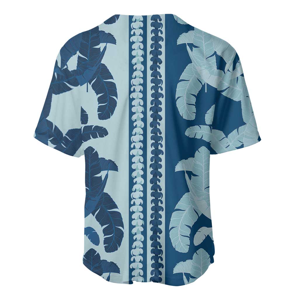 Hawaii Pua Kenikeni Lei Baseball Jersey With Lau Maia Royal Blue LT05 - Polynesian Pride