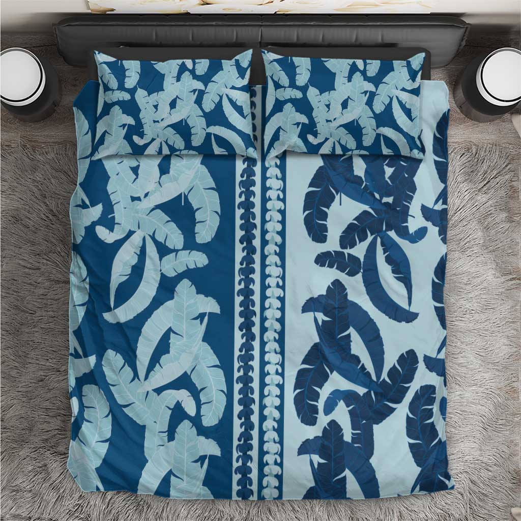 Hawaii Pua Kenikeni Lei Bedding Set With Lau Maia Royal Blue