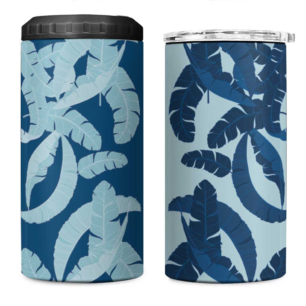 Hawaii Pua Kenikeni Lei 4 in 1 Can Cooler Tumbler With Lau Maia Royal Blue
