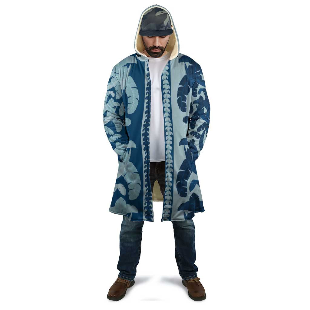 Hawaii Pua Kenikeni Lei Cloak With Lau Maia Royal Blue LT05 - Polynesian Pride