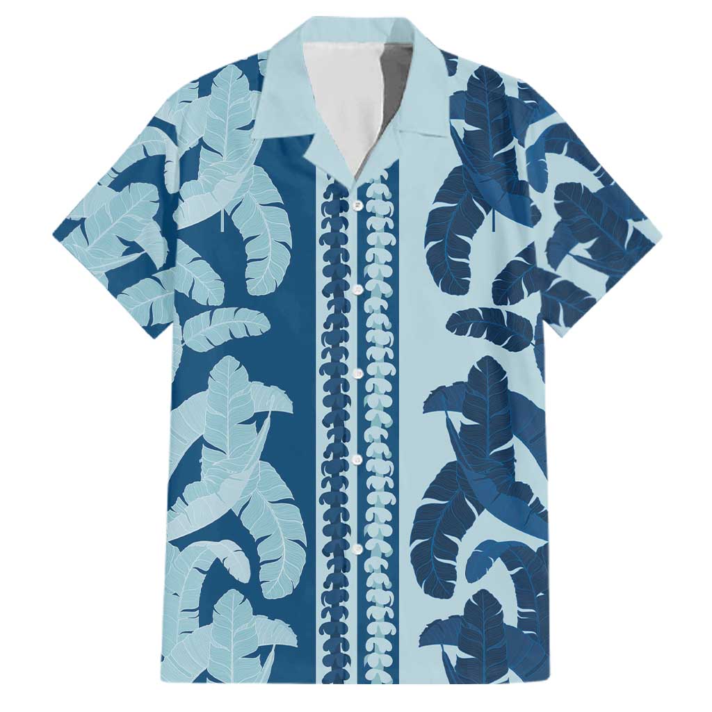 Hawaii Pua Kenikeni Lei Family Matching Summer Maxi Dress and Hawaiian Shirt With Lau Maia Royal Blue