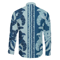 Hawaii Pua Kenikeni Lei Family Matching Summer Maxi Dress and Hawaiian Shirt With Lau Maia Royal Blue