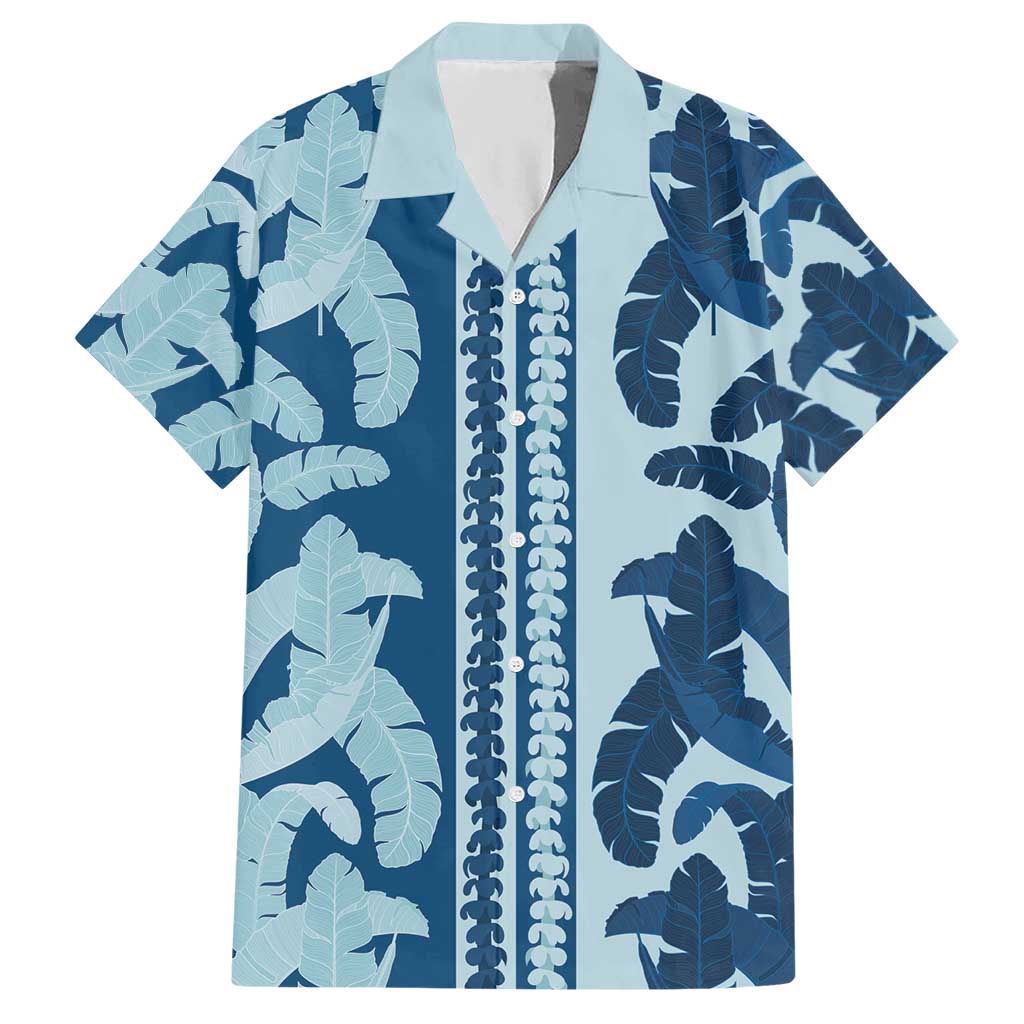 Hawaii Pua Kenikeni Lei Hawaiian Shirt With Lau Maia Royal Blue LT05 Blue - Polynesian Pride