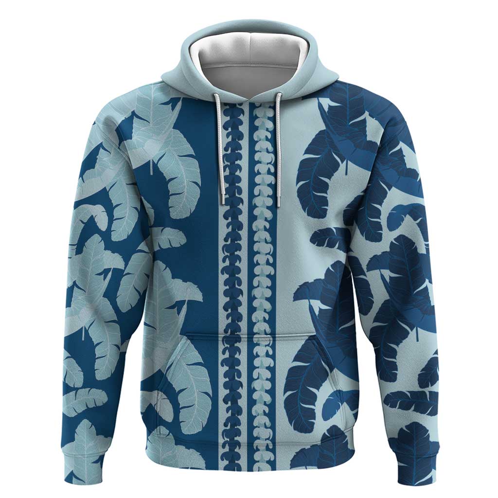 Hawaii Pua Kenikeni Lei Hoodie With Lau Maia Royal Blue