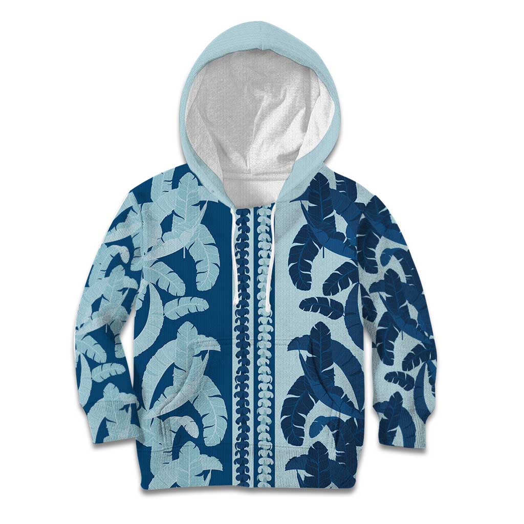 Hawaii Pua Kenikeni Lei Kid Hoodie With Lau Maia Royal Blue