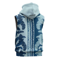 Hawaii Pua Kenikeni Lei Sleeveless Zip Hoodie With Lau Maia Royal Blue