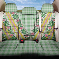 Hawaii Pikake Lokelani Plumeria Lei Back Car Seat Cover Green Palaka Motifs