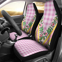 Hawaii Pikake Lokelani Plumeria Lei Car Seat Cover Pink Palaka Motifs