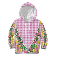 Hawaii Pikake Lokelani Plumeria Lei Kid Hoodie Pink Palaka Motifs