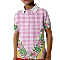 Hawaii Pikake Lokelani Plumeria Lei Kid Polo Shirt Pink Palaka Motifs