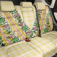 Hawaii Pikake Lokelani Plumeria Lei Back Car Seat Cover Yellow Palaka Motifs