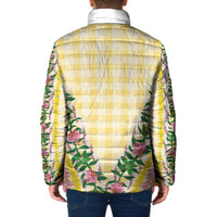 Hawaii Pikake Lokelani Plumeria Lei Padded Jacket Yellow Palaka Motifs LT05 - Polynesian Pride