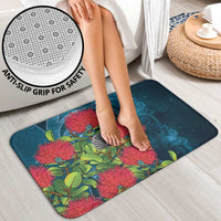 New Zealand Matariki Piwakawaka Bathroom Set Maori Koru With Pohutukawa Flowers