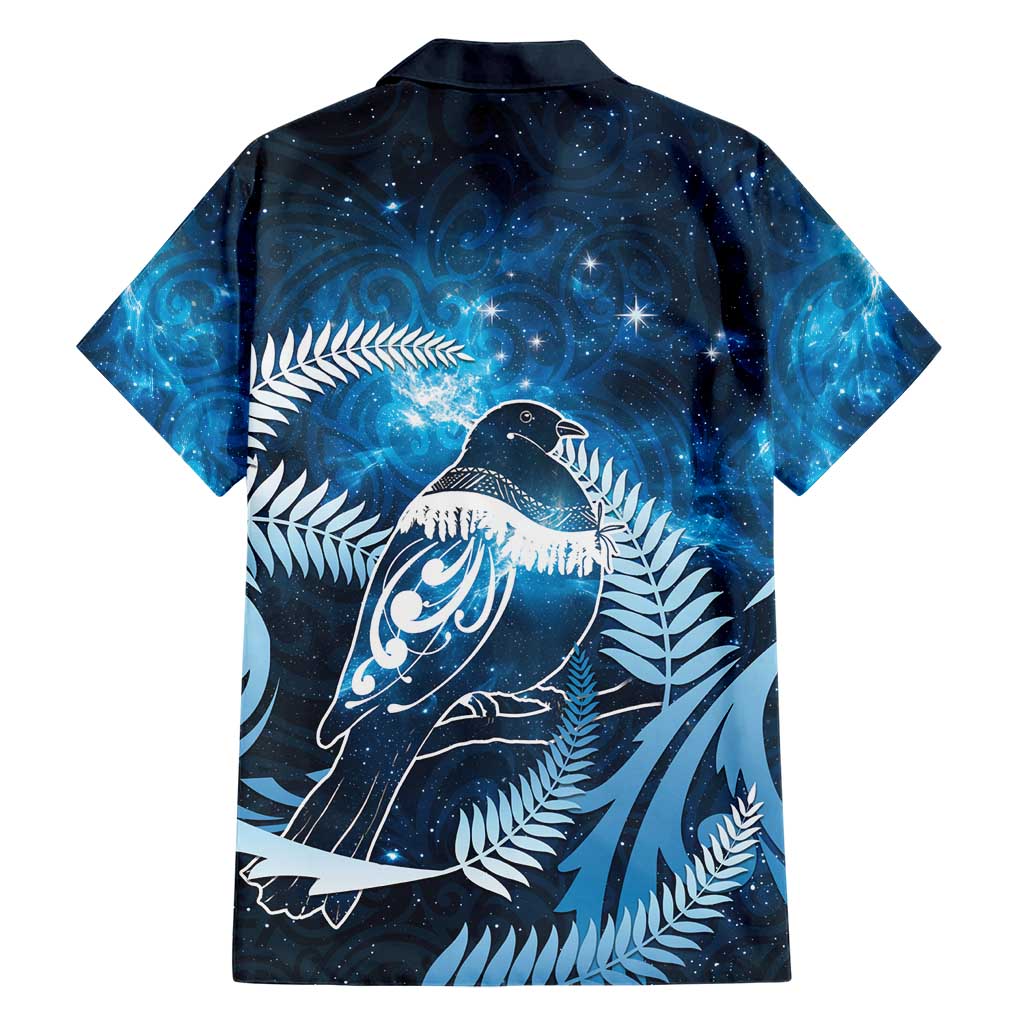 New Zealand Matariki Family Matching Off Shoulder Maxi Dress and Hawaiian Shirt Pigeon Kereru Maori Fern Art