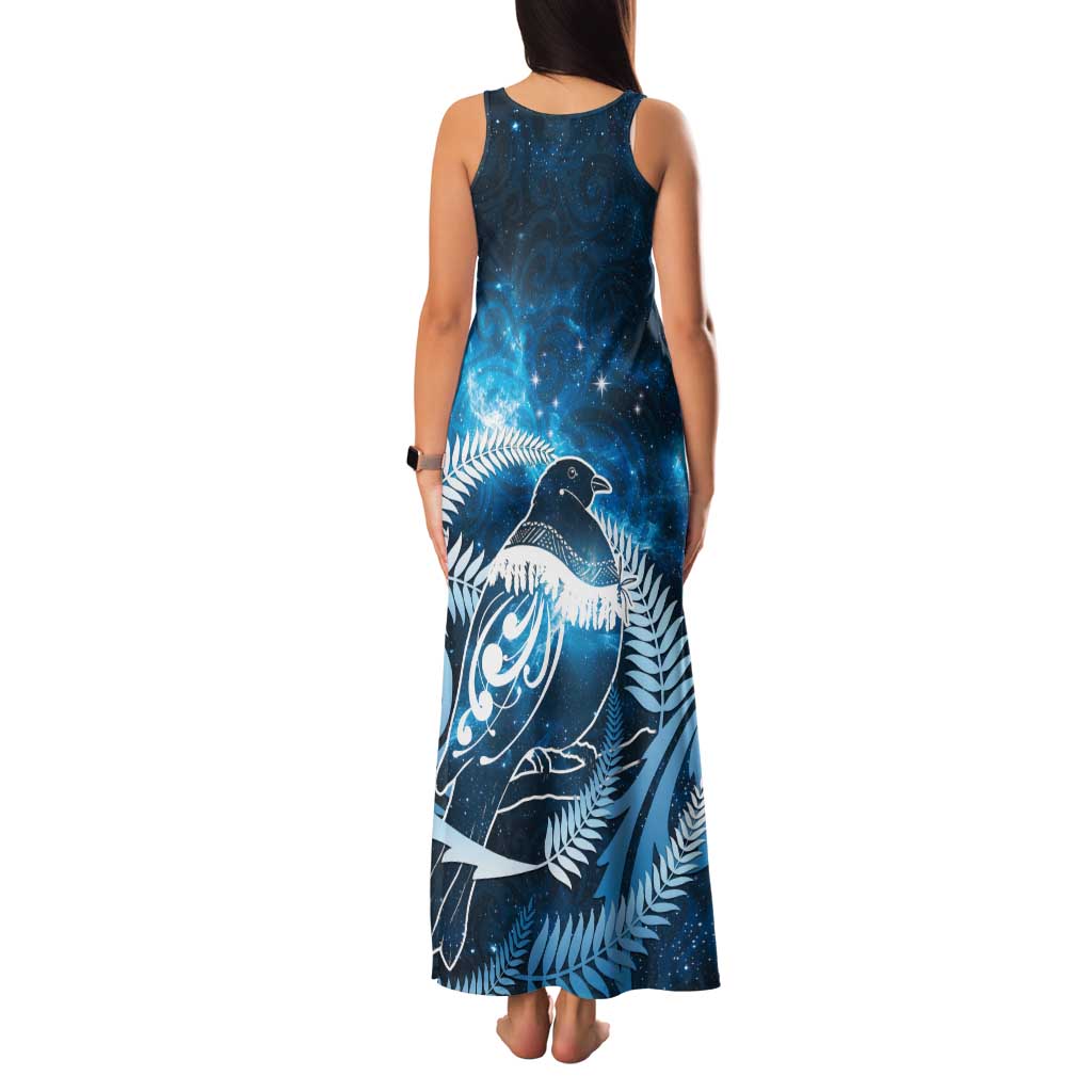 New Zealand Matariki Family Matching Tank Maxi Dress and Hawaiian Shirt Pigeon Kereru Maori Fern Art