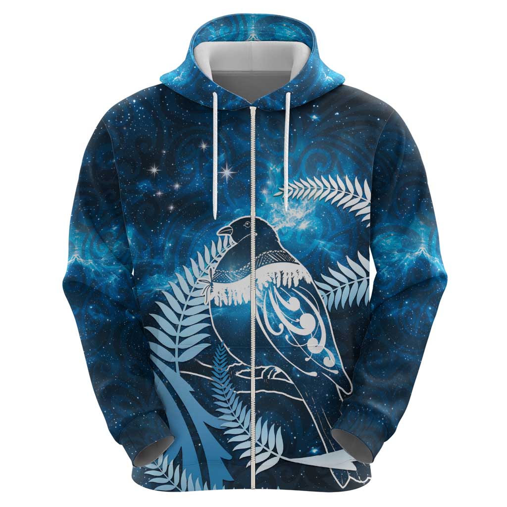 New Zealand Matariki Hoodie Pigeon Kereru Maori Fern Art LT05 - Polynesian Pride
