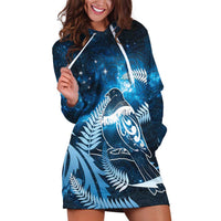 New Zealand Matariki Hoodie Dress Pigeon Kereru Maori Fern Art