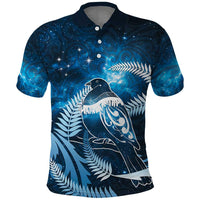 New Zealand Matariki Polo Shirt Pigeon Kereru Maori Fern Art