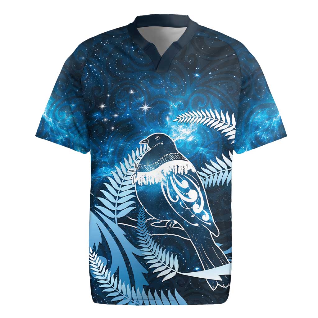 New Zealand Matariki Rugby Jersey Pigeon Kereru Maori Fern Art