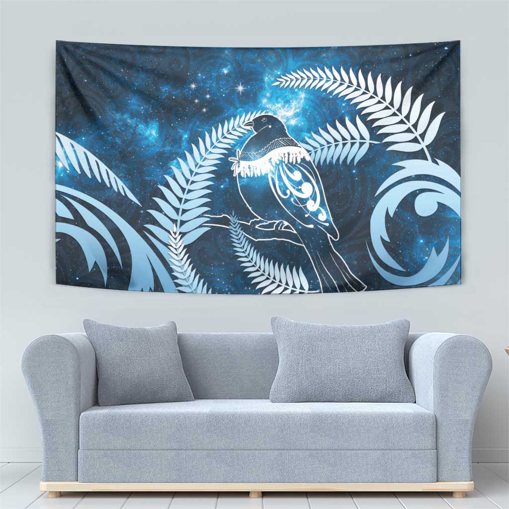 New Zealand Matariki Tapestry Pigeon Kereru Maori Fern Art