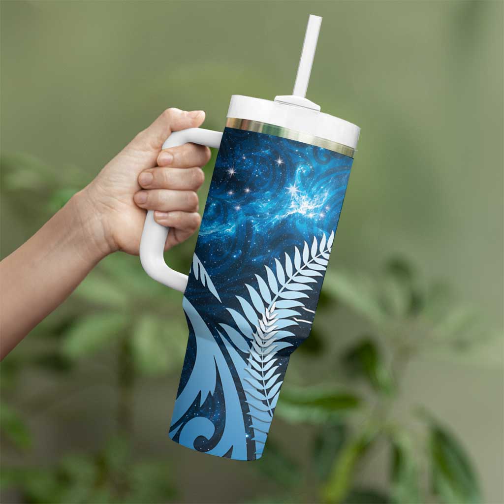 New Zealand Matariki Tumbler With Handle Pigeon Kereru Maori Fern Art