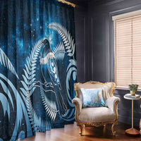 New Zealand Matariki Window Curtain Pigeon Kereru Maori Fern Art