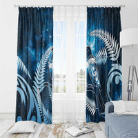 New Zealand Matariki Window Curtain Pigeon Kereru Maori Fern Art